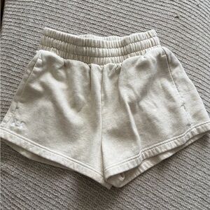 Under Armour Women's Cream/Tan Elastic-Waist Athletic Shorts